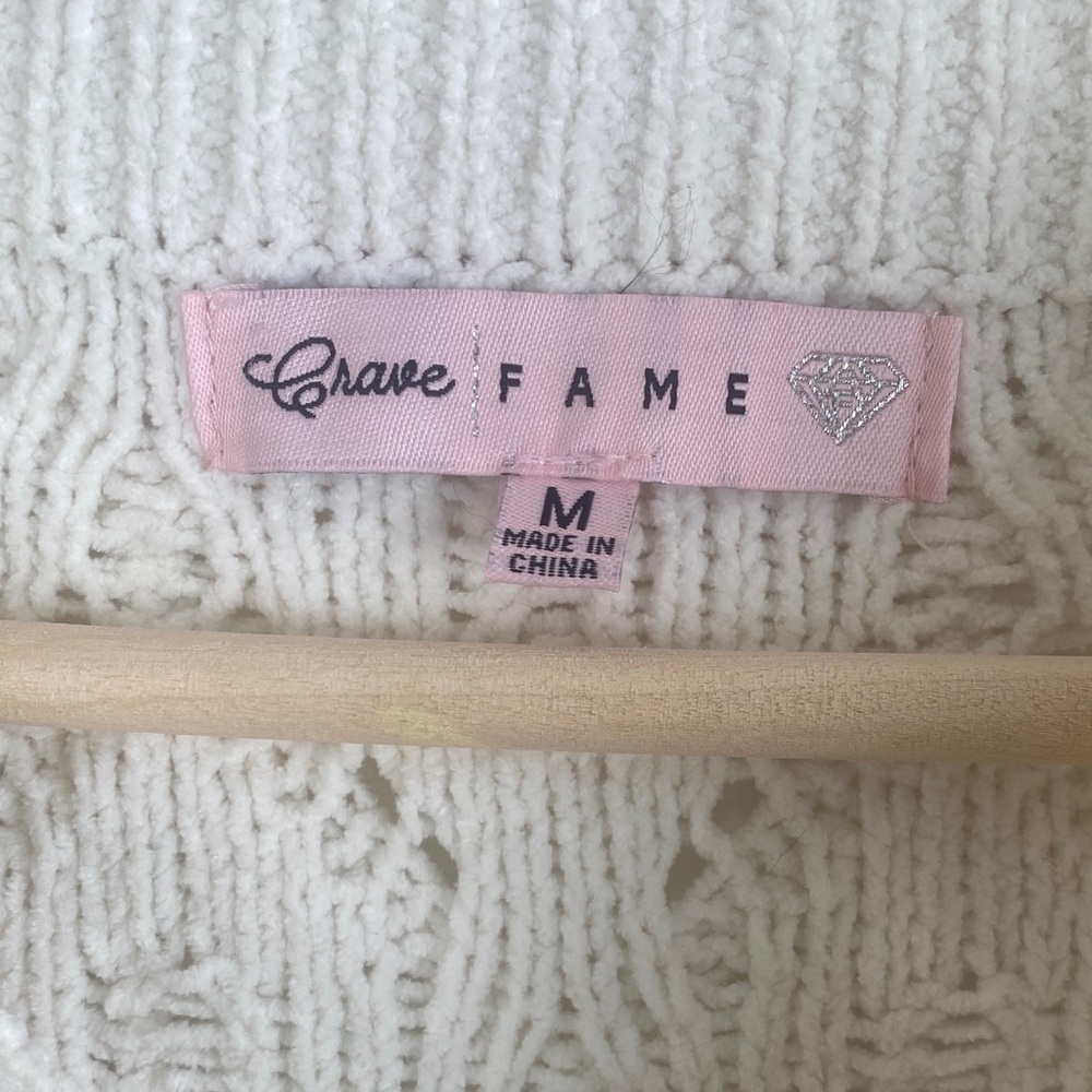 Crave Fame Cream Zip-Up Cardigan - Picture 2 of 16